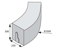 BEST KERBO Obloukové R1 vnější Přírodní výška 300mm